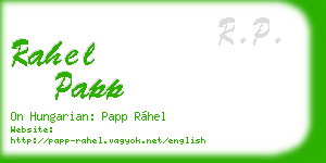 rahel papp business card