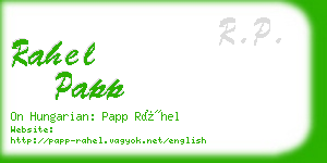 rahel papp business card